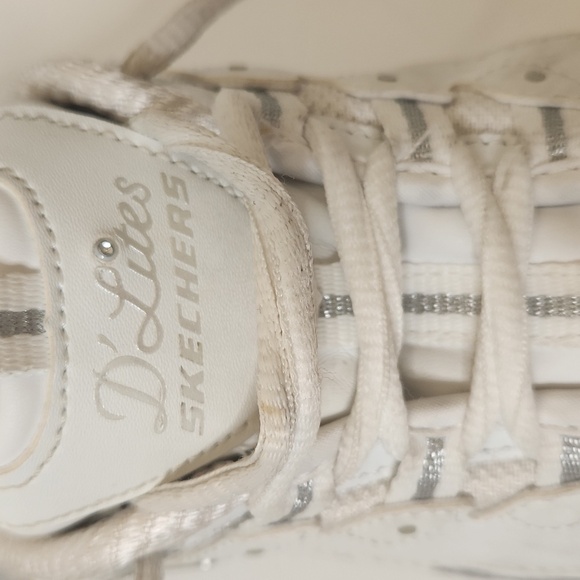 Sketchers D'Lites Women's White Athletic Memory Foam Chunky LaceUp Sneaker Size9 - Picture 7 of 10